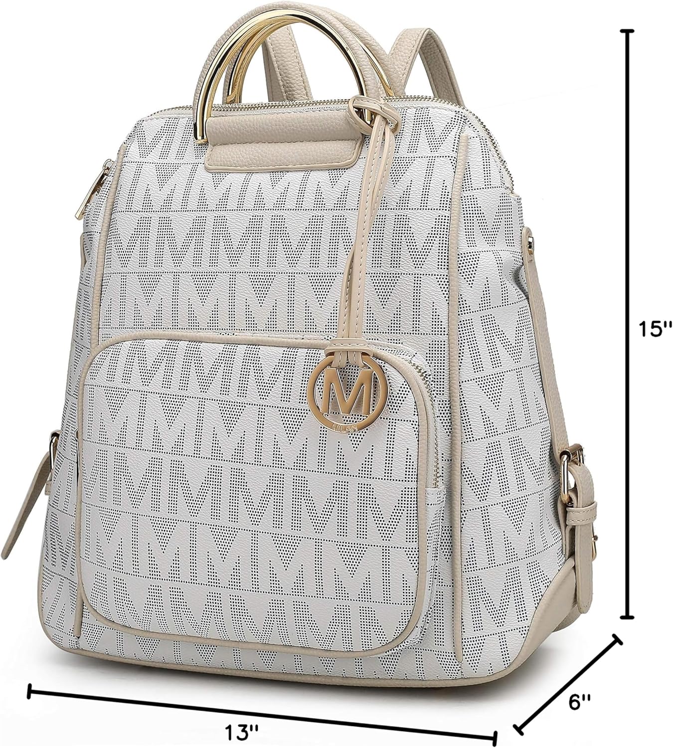 MKF Collection Signature Women Backpack, Vegan Leather Travel Bag Top-Handle Fashion Daypack Business Work Bag by Mia K | Travel Bag, Fashion, Business, Work Bag, by Mia K - Image 9