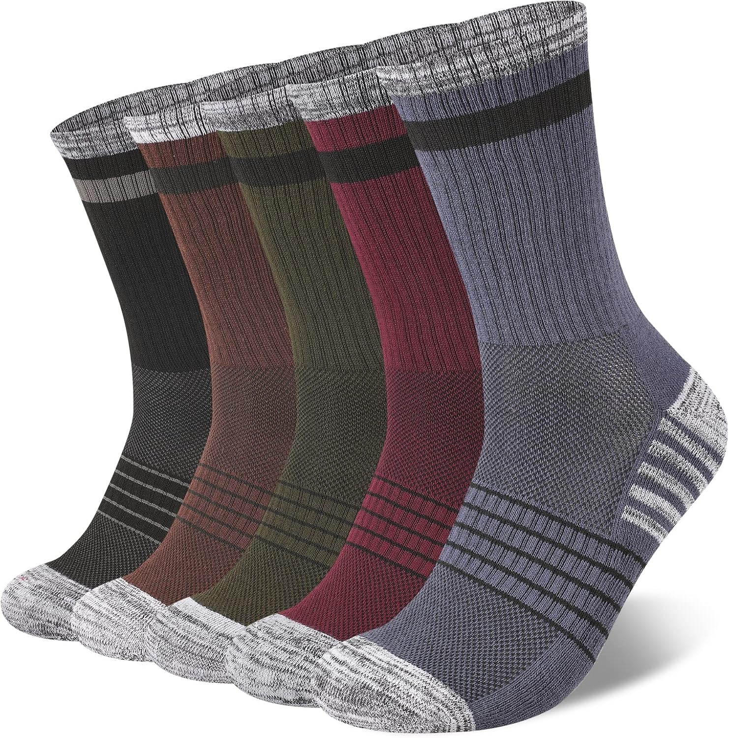 COOVAN Men’s Outdoor Hiking Socks – 5 Pairs, Moisture-Wicking & Cushioned COOVAN Men’s Outdoor Hiking Socks – 5 Pairs, Moisture-Wicking & Cushioned