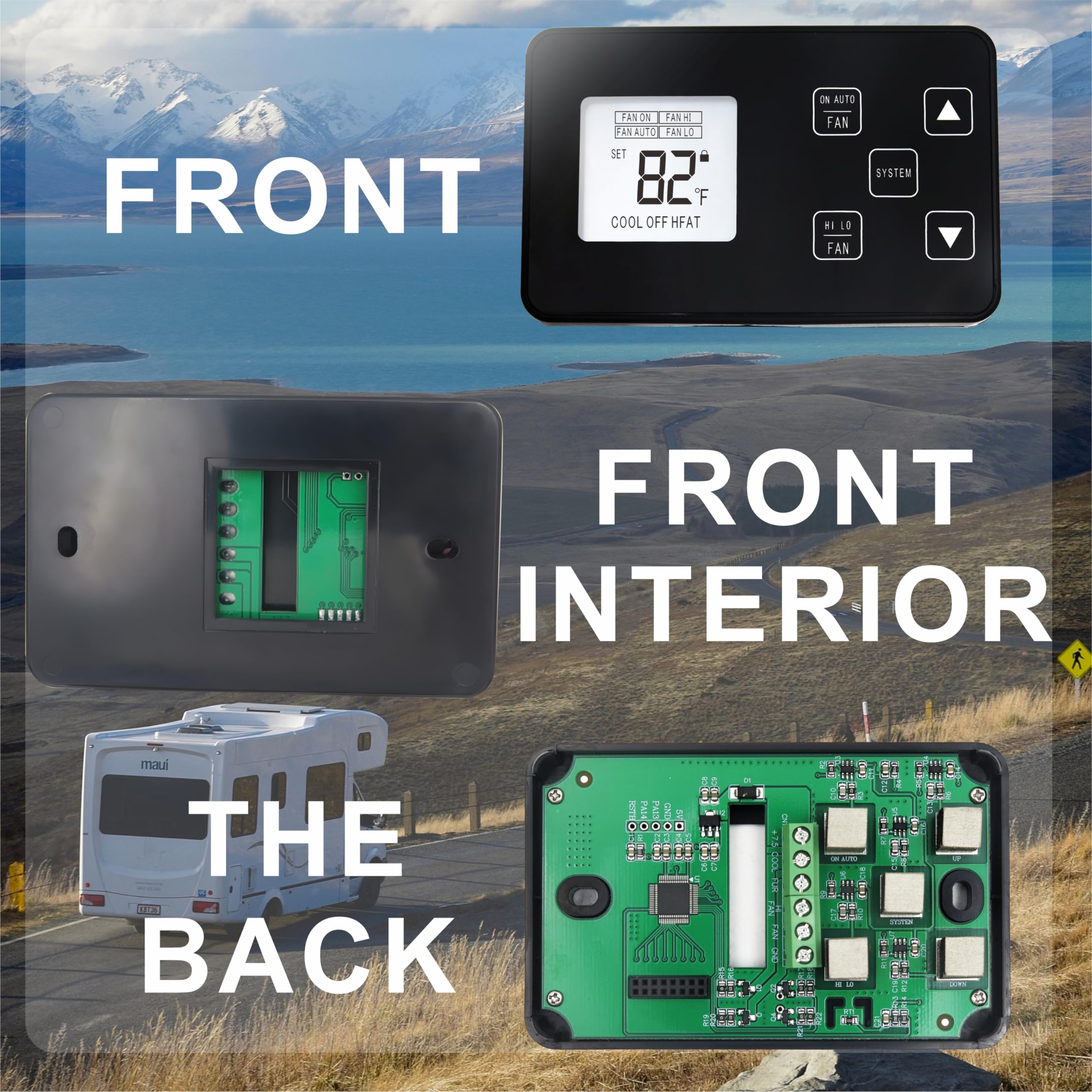 New Upgrade 3106995.032 RV LCD Screen Digital Thermostatï¼ŒReplacement for Dometic 3106995.032ï¼ŒRV Thermostat Heat/Cool Digital 12v
