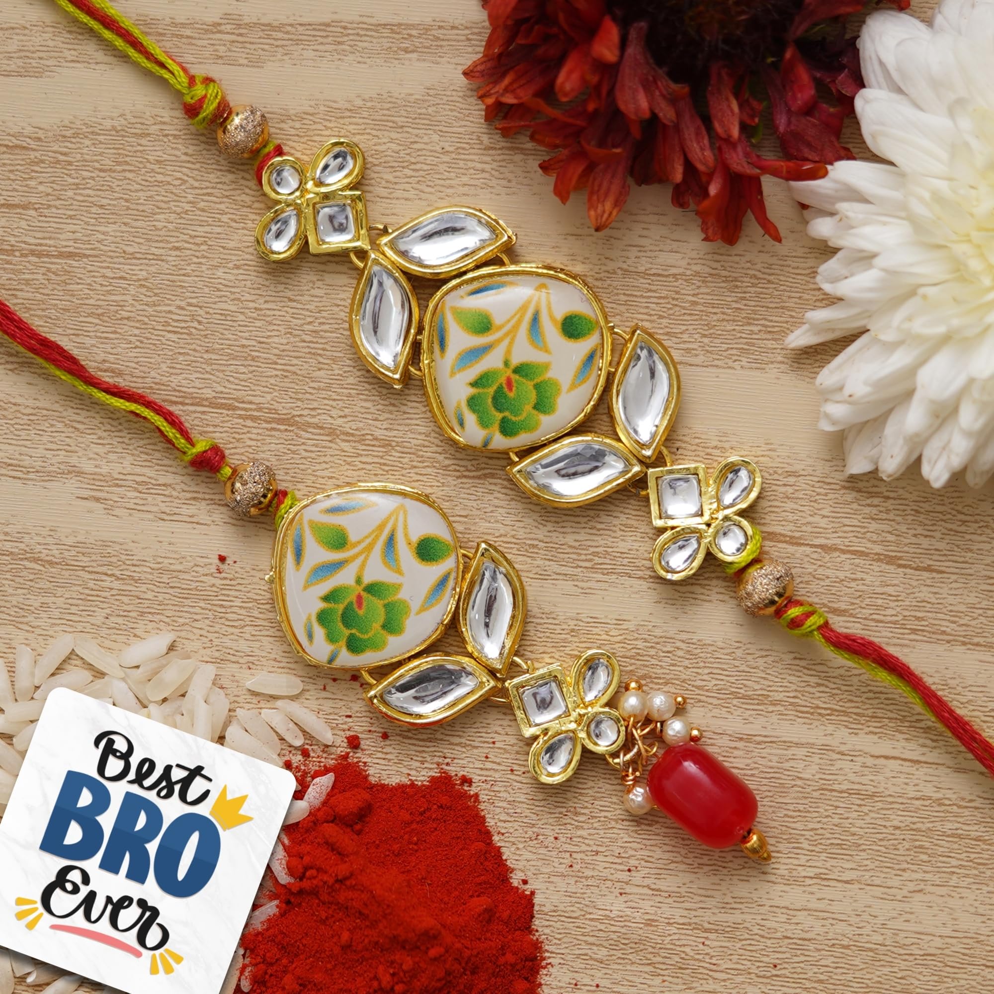 Rakhi Gift Set - Multicolor Radha Krishna Rakhis -20