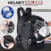 Vista 4 de Mochila para lacrosse GoHimal extra grande con soporte para palo de arrastre