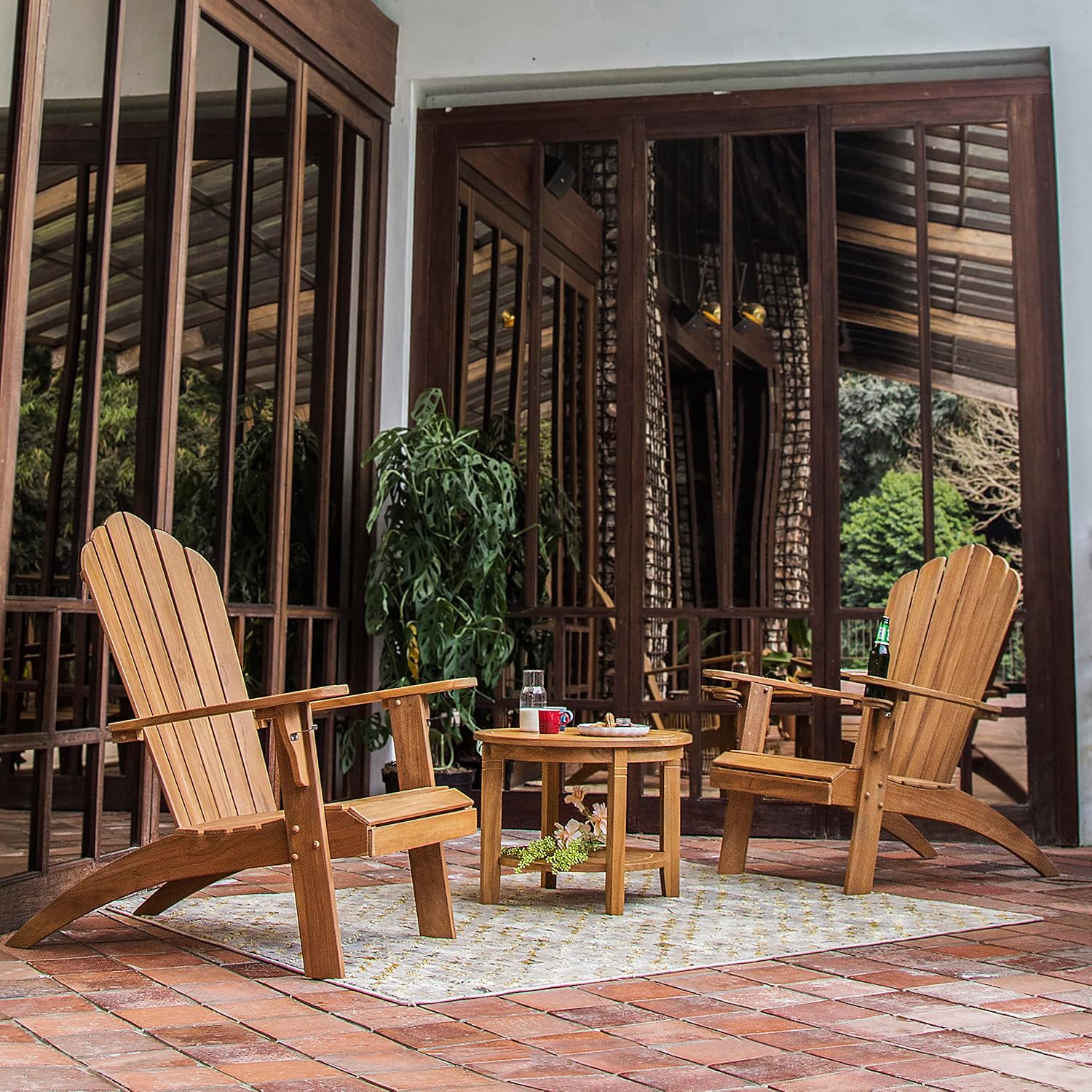 Cambridge Casual Arie Outdoor Conversation Set, Natural Teak