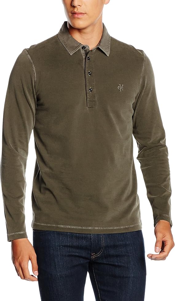 Marc O'Polo Herren Poloshirt 627223655136, Gr. Medium, Grün (deep