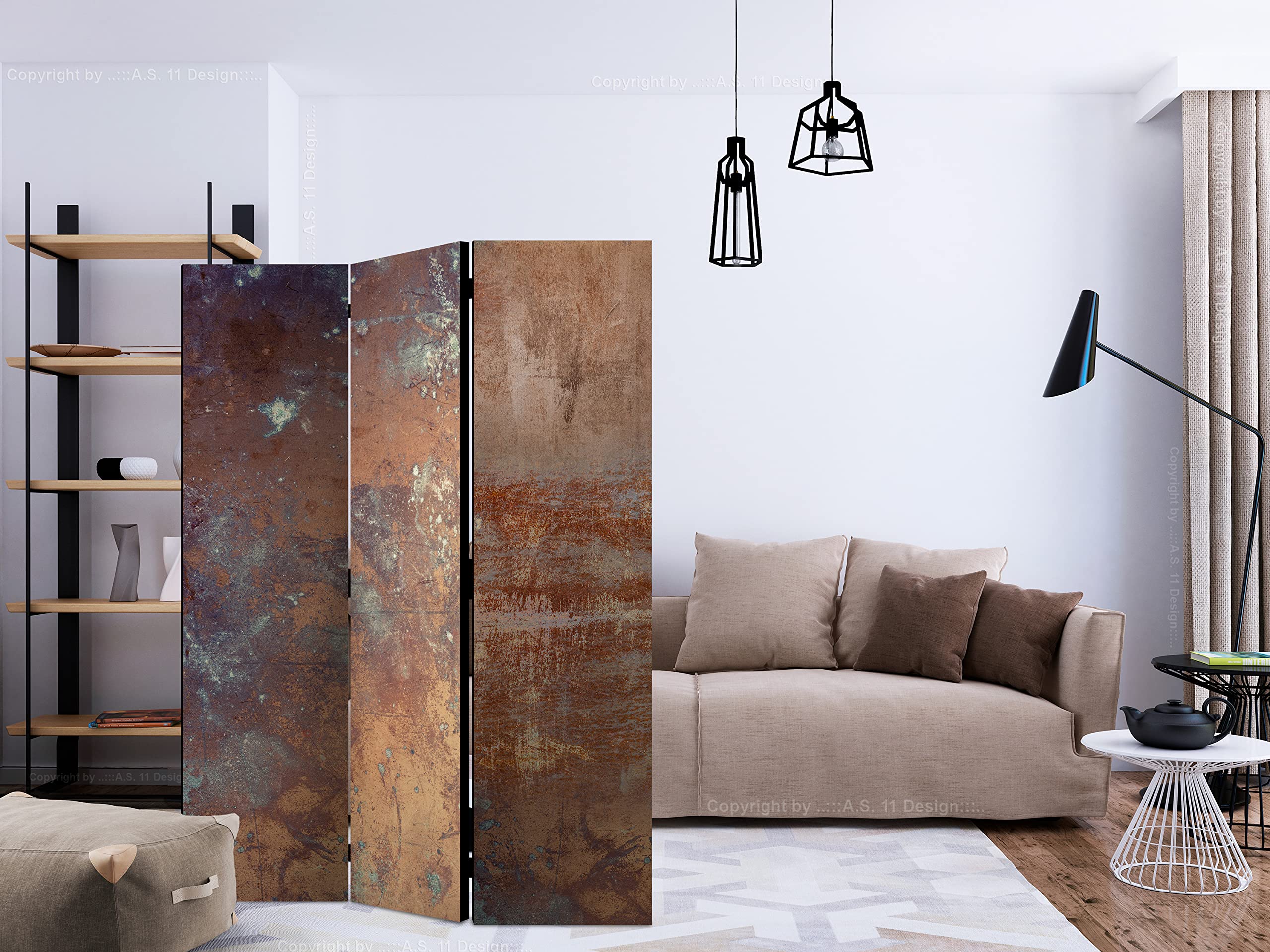 murando - Paravento da Interno 3 Pannelli, Separe Divisorio, 135x172 cm | 3 Pannelli Decorativi, Stampa su Un Lato, Tela in TNT, Pronto all'Uso, Separatore per Camera da Letto, Produzione EU