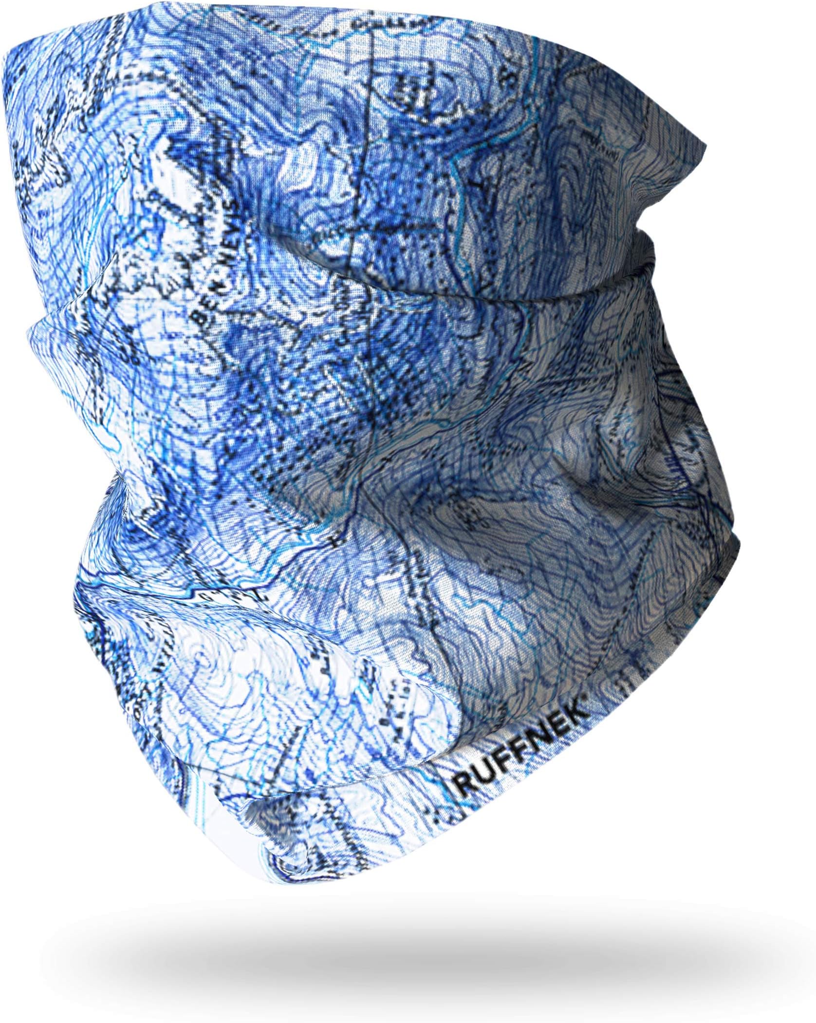 Ruffnek BEN NEVIS MAP NATIONAL THREE PEAKS Multifunctional Headwear Neck warmer tube snood, Walking, Hiking, Trail Running - Men and Women