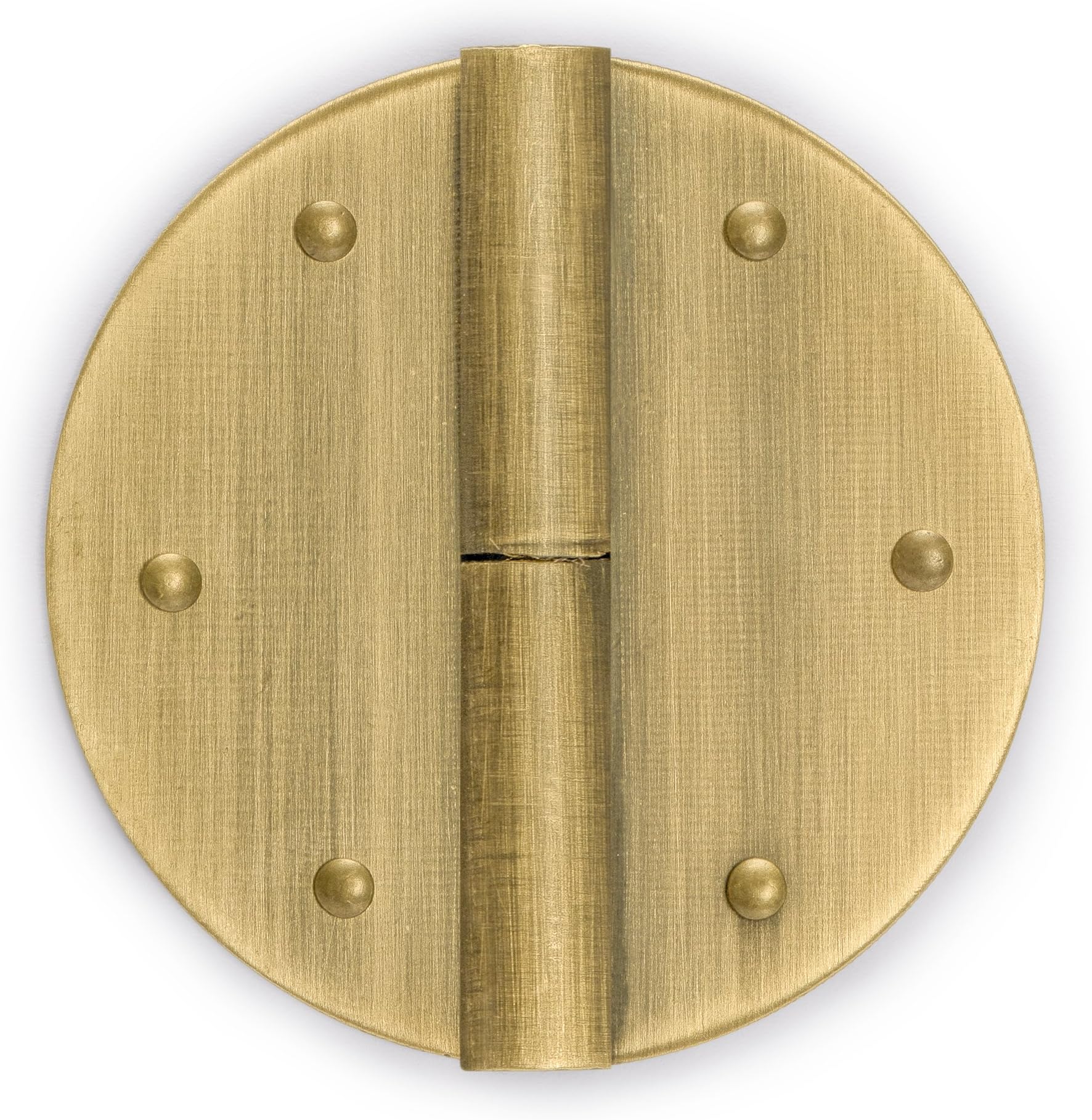 Hardware Philosophy Round Circle Brass Hinges Hardware 2" - Set of 2