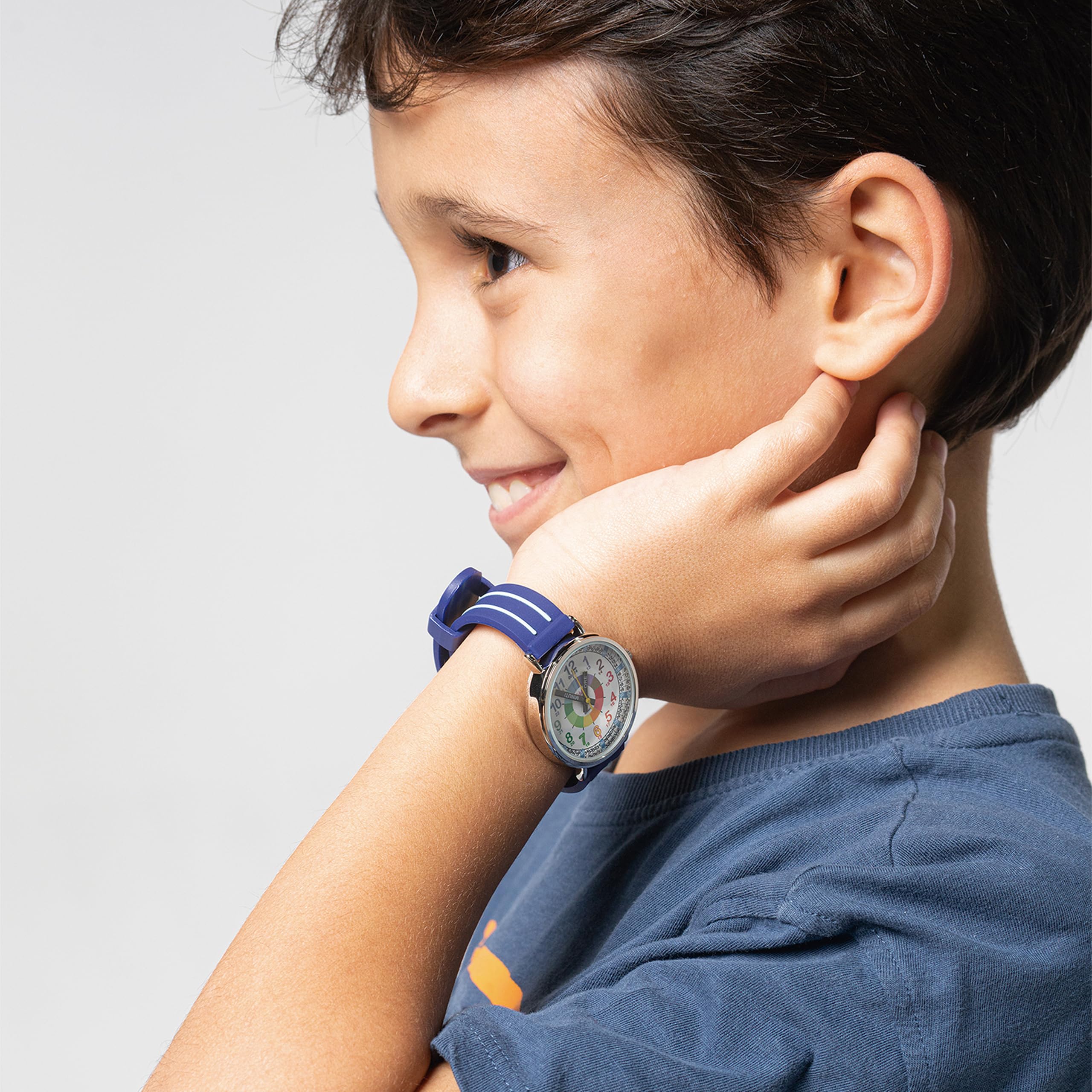 Kiddus Reloj Educativo Infantil para Niño y Niña a Partir de 5 Años, Sumergible 5ATM, Reloj Analógico para Aprender la Hora, Mecanismo Japonés