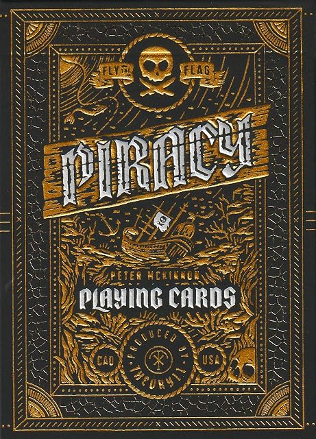 theory11 Piracy - Juego de cartas de lujo de, índice estándar de tamaño de póquer, cartas de papel de aluminio