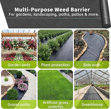 RITOLLO 3 m x 10 m Heavy-Duty Weed Control Membrane