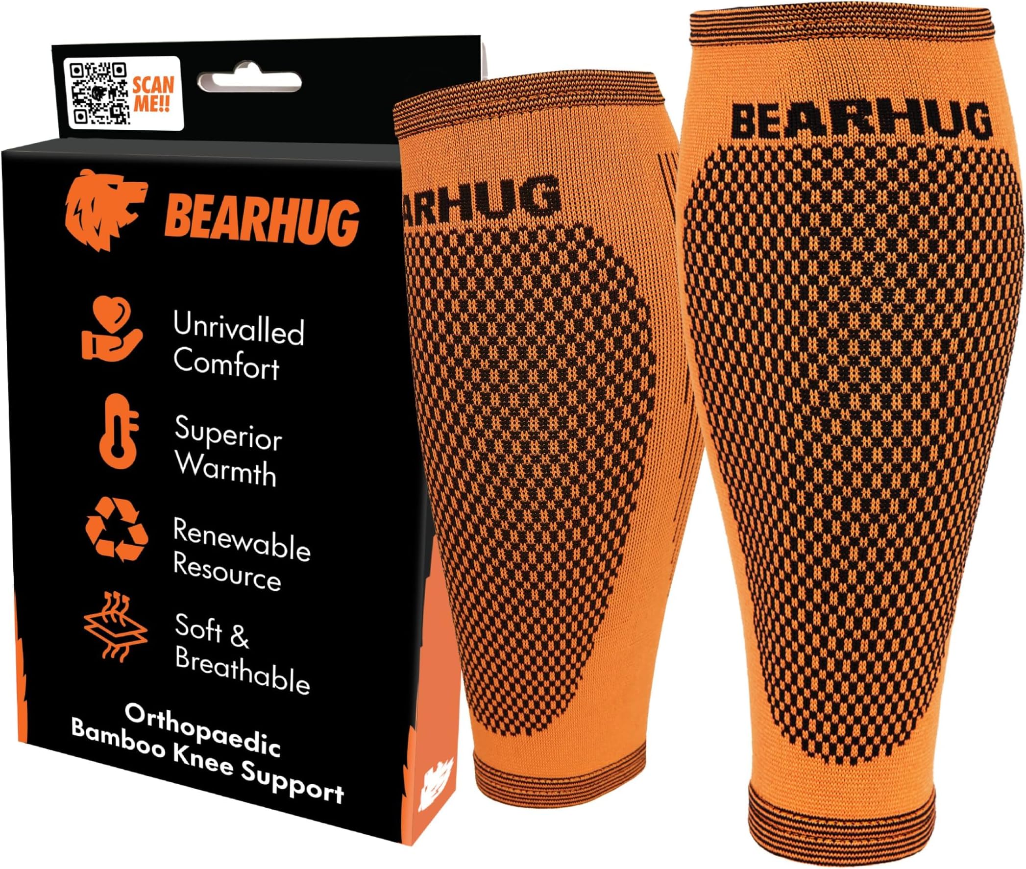 Bearhug Calf Compression Sleeve Twin Pack โ Shin Splints, Men & Women