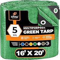 Vista 64 de Xpose Safety - Lona de polietileno ligera azul – Funda protectora multiusos, paño de goteo – duradero, impermeable, resistente a la intemperie