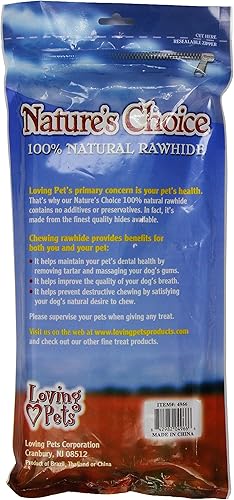 Miniatura 9 de Loving Pets Nature's Choice - Huesos de cuero crudo anudados blancos para perros, paquete de 12 huesos de 3-4 pulgadas (para perros de menos de 10