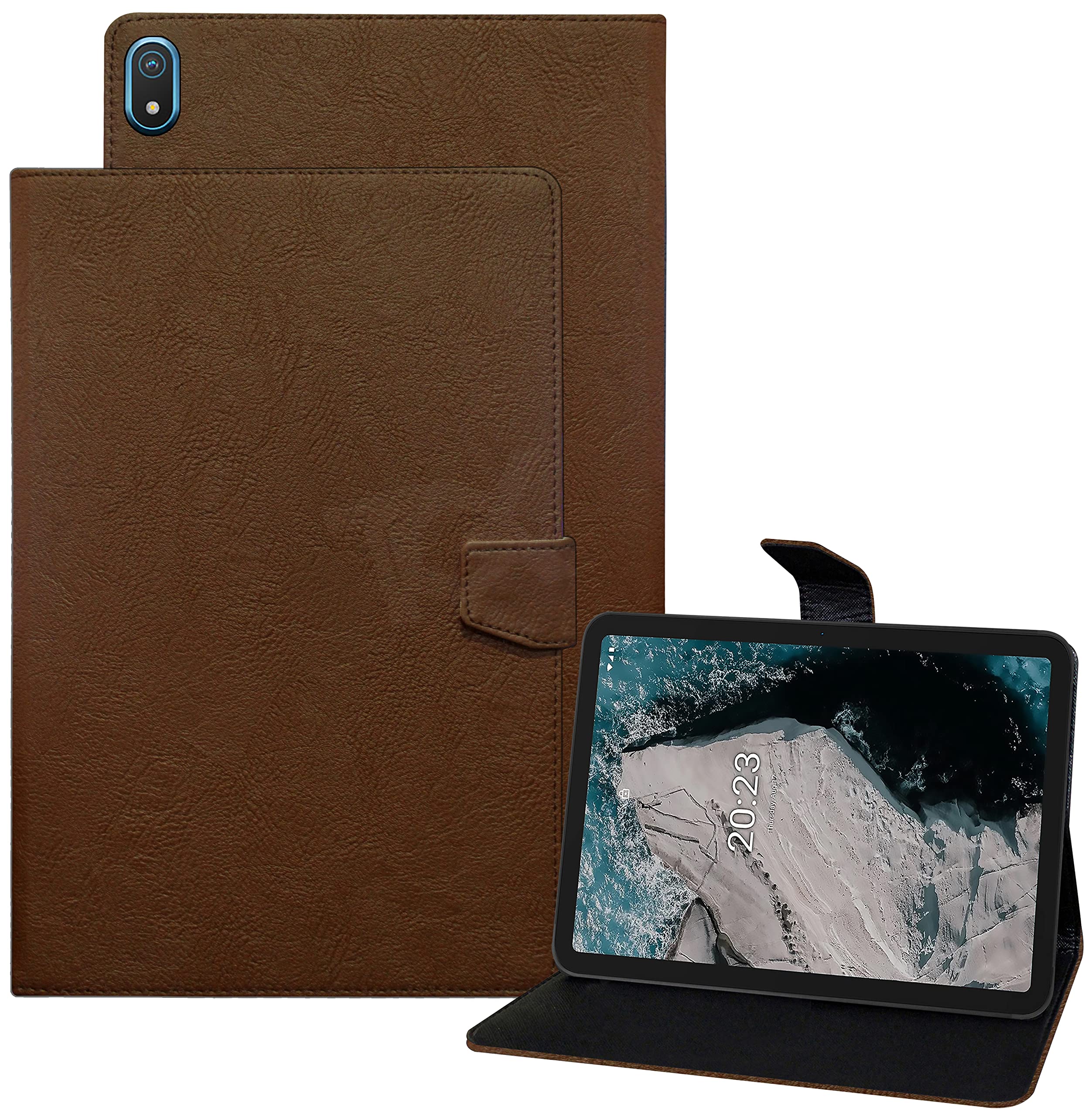 TGK Plain Design Leather Flip Case Cover for Nokia T20 10.36 inch Tablet Brown (B09LLHFV48) Amazon Price History, Amazon Price Tracker