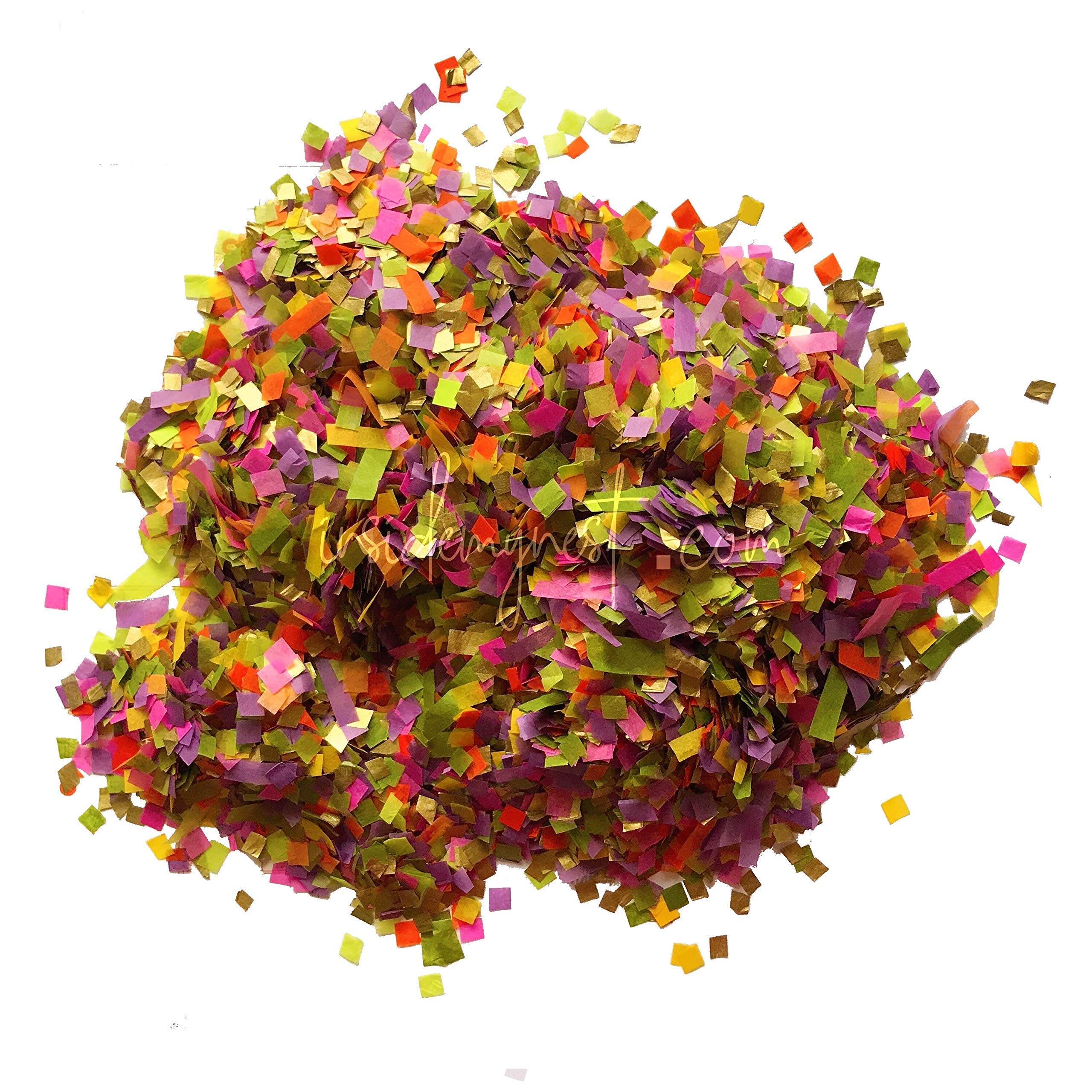 InsideMyNest Garden Jewel Tissue Paper Confetti Slow Falling Multicolored 60g/2oz