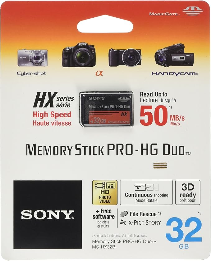 32GB Sony Memory Stick PROHG Duo HX HighSpeed Memory Card for Sony