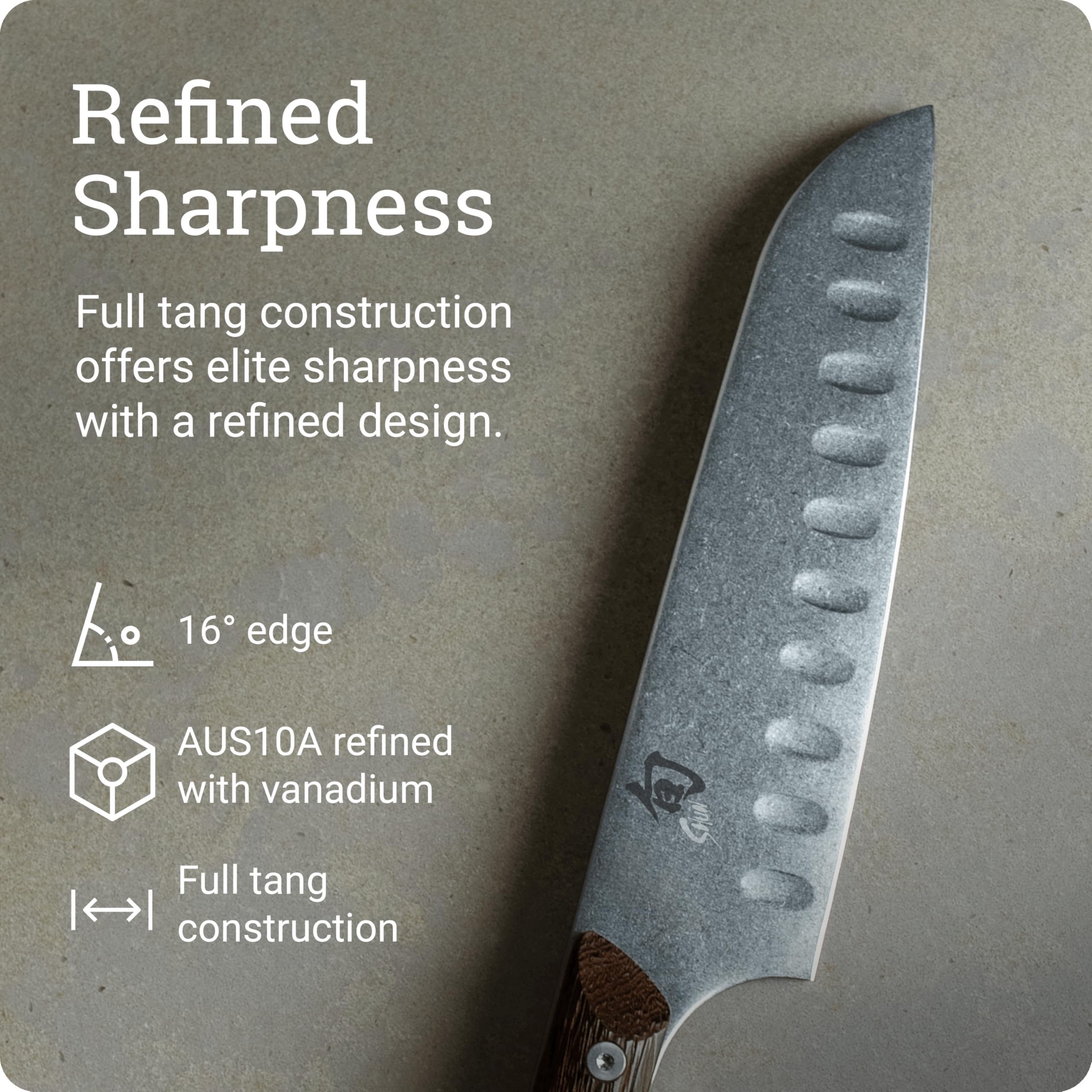 Amazon | Shun Kanso 三徳 7インチ 中空 高級 ステンレススチール 刃