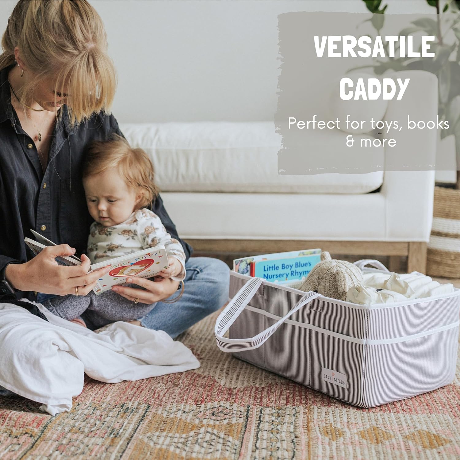 Lily Miles Save on 2 Diaper Caddy Organizers Baby Shower Gifts for Boys and Girls - Extra Large