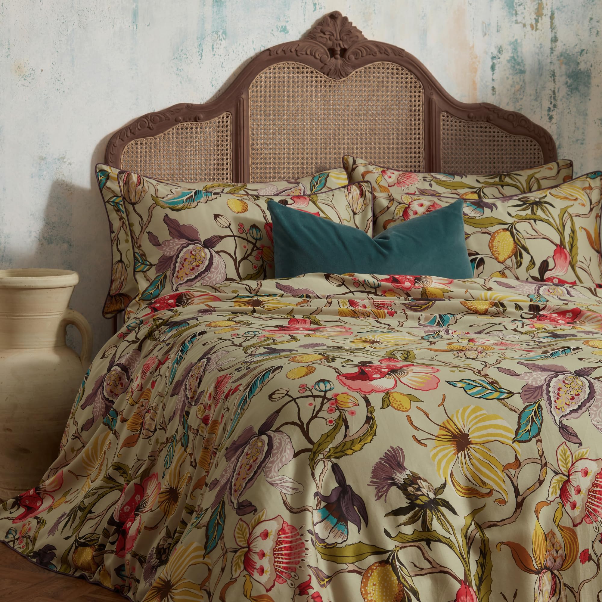 Ew By Edinburgh Weavers Morton Floral Premium Cotton Sateen Duvet Set Chintz Double