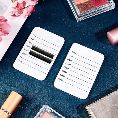 Miniatura 4 de CHGCRAFT 8pcs 2 estilos acrílico extensión de pestañas palet acrílico pestañas azulejo mano placa titular de pestañas con número de referencia