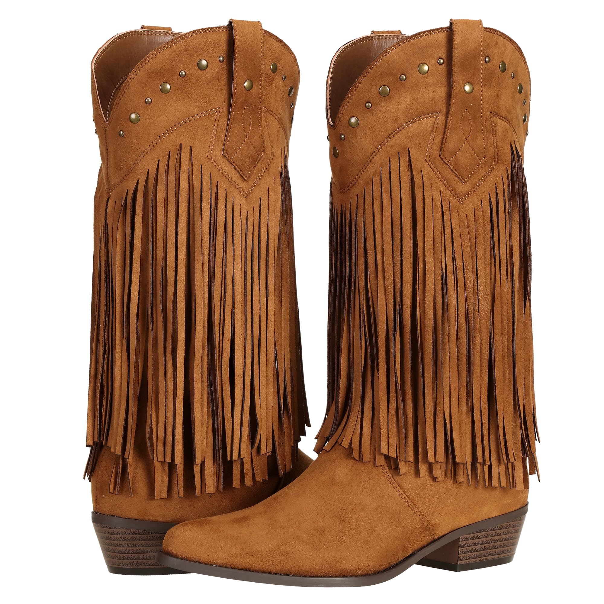 SheSole Women's Cowboy Boots Fringe Western Boots