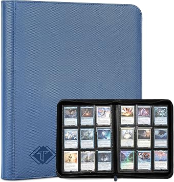 Trading Card Binder, Card Binder Album Folder Book Fit for MTG Baseball Football Sports Cards, Easy to Use Card Collection Binder Blue, 432 Pockets