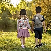 Vista 8 de HappyVk Portabebés para muñecas de juguete, portador delantero y trasero para niñas pequeñas, accesorios de muñeca mariposa