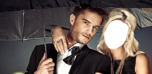 Casal montagem da foto