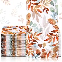 Chiisong 50 Pcs Fall Eucalyptus Paper Napkins, 3 Ply Disposable Hand Towels