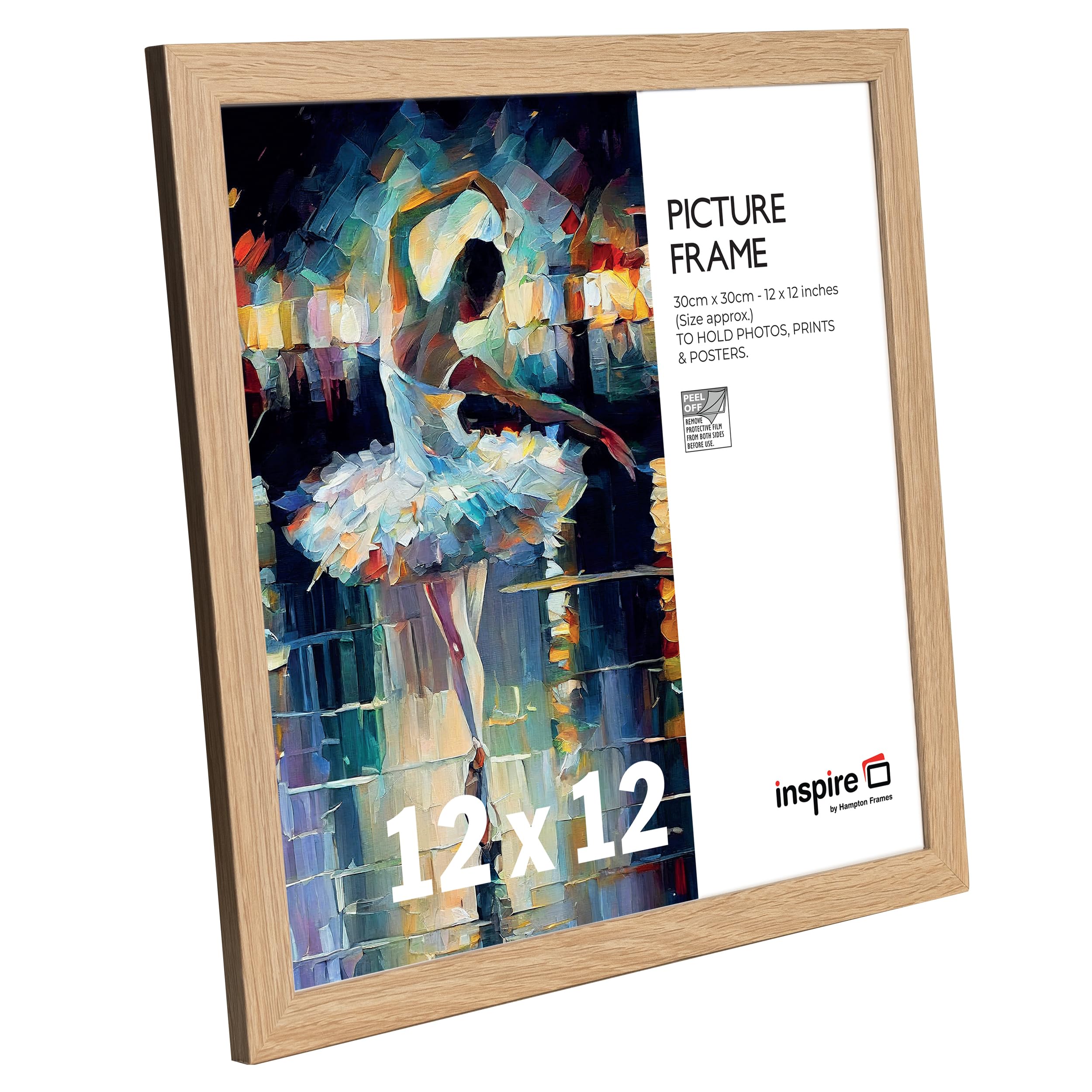 inspire by Hampton Frames, Oak Effect, 12x12 (30x30cm) - Image 2