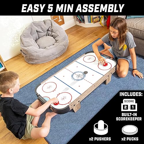 Miniatura 11 de GoSports Juego de hockey de aire de mesa de 40 pulgadas para niños - negro