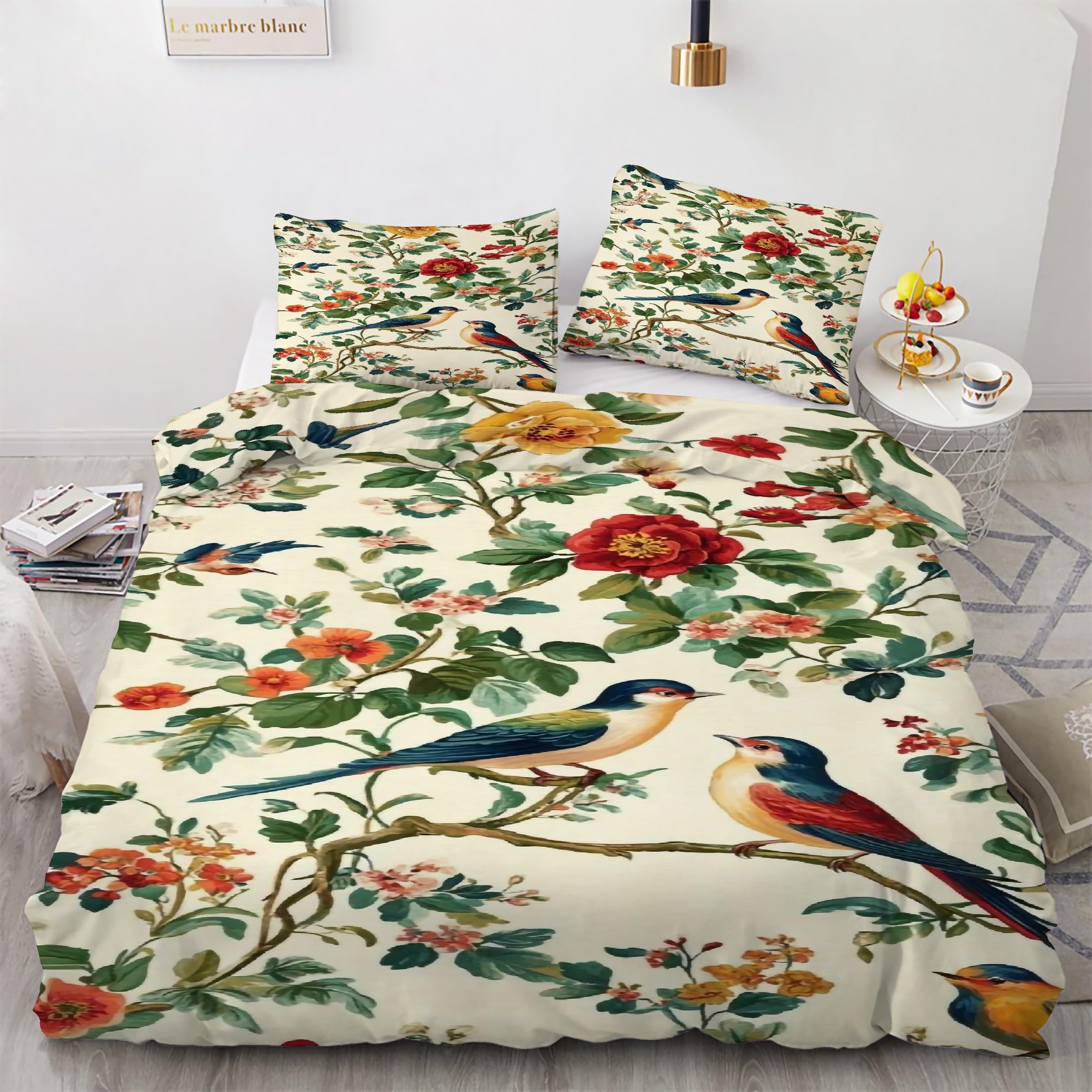 Parure de lit oiseau 200x200 pour une chambre nature et cocooning