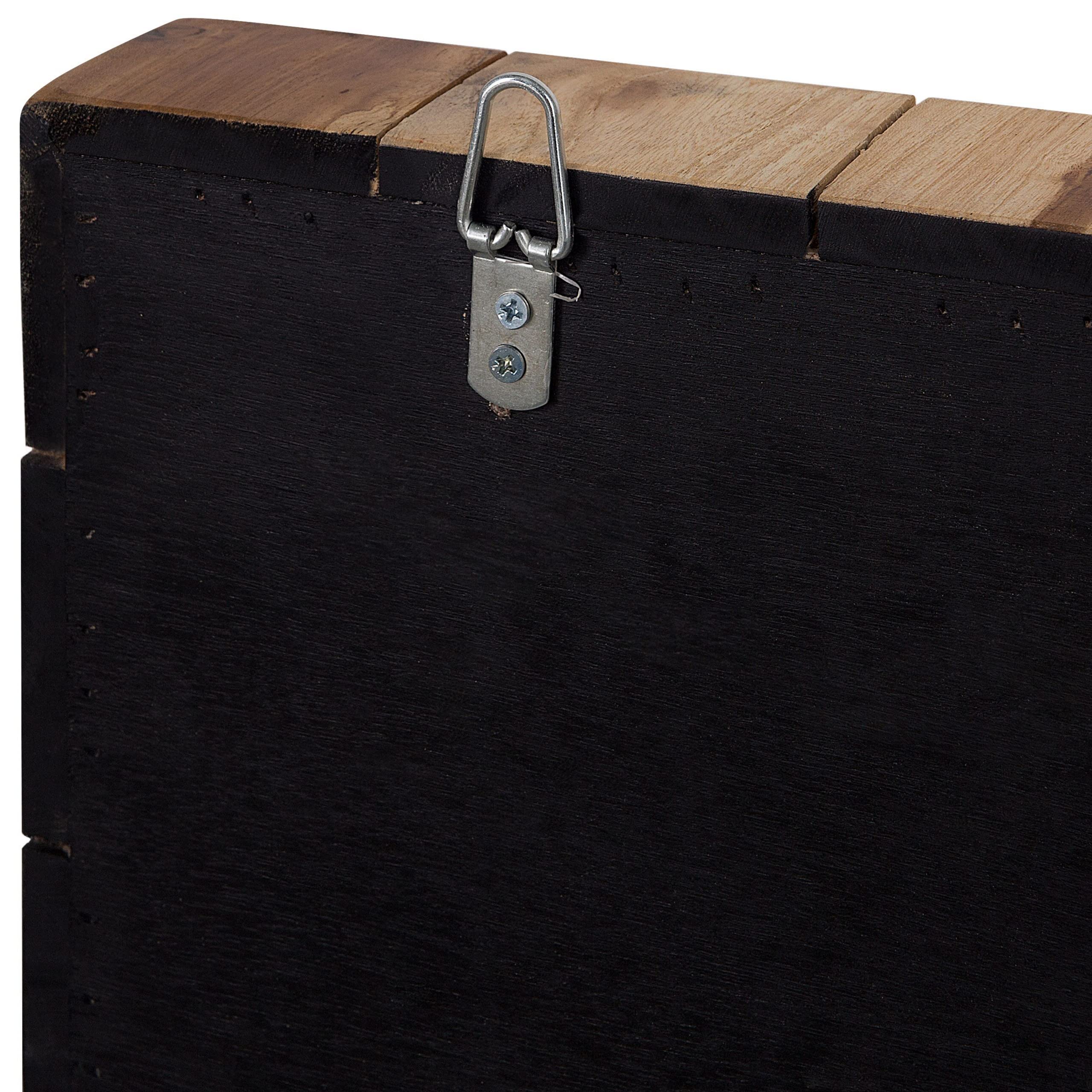 Stilvolle Wanddekoration Natur-Motiv Teakholz hellbraun 85 x 85 cm Twig
