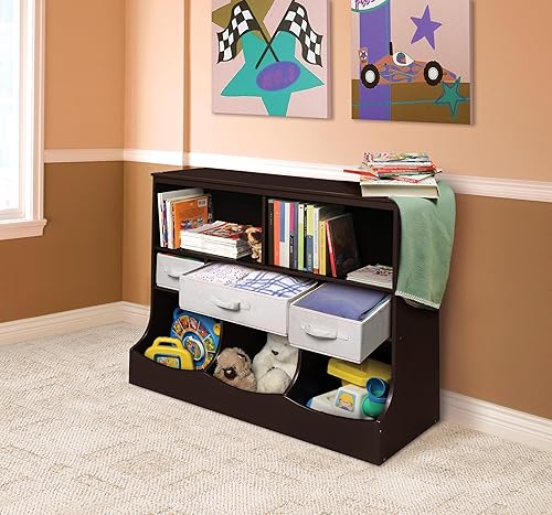 Miniatura 2 de Unidad de almacenamiento Badger Basket con tres cestas., Espresso Espresso,Gris antracita,Gris Oscuro,Nube gris/blanco,Gris,Blanco,Blanco/Gris