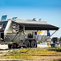 Vista 1 de YESCAMP Kit Completo de Toldo Manual Retráctil para RV, Toldo Retráctil para Cámper para RV o Remolques, Toldo Enrollable para RV para Cámper