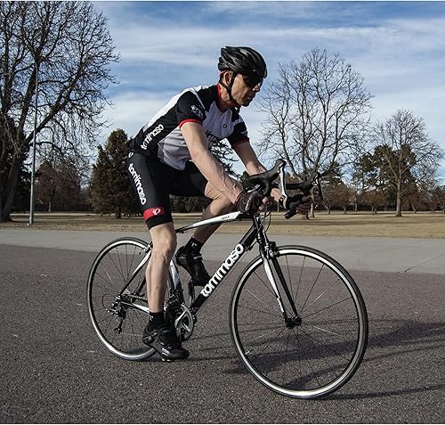 Miniatura 4 de Tommaso Imola Endurance - Bicicleta de carretera de aluminio, Shimano Claris R2000, 24 velocidades, negro, blanco, naranja quemado