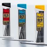 Pentel Super Hi-Polymer Lead Refills, (0.9 mm), Thick, HB, Pack of 3, 90 Pieces of Lead (C29BPHB3) – view 5