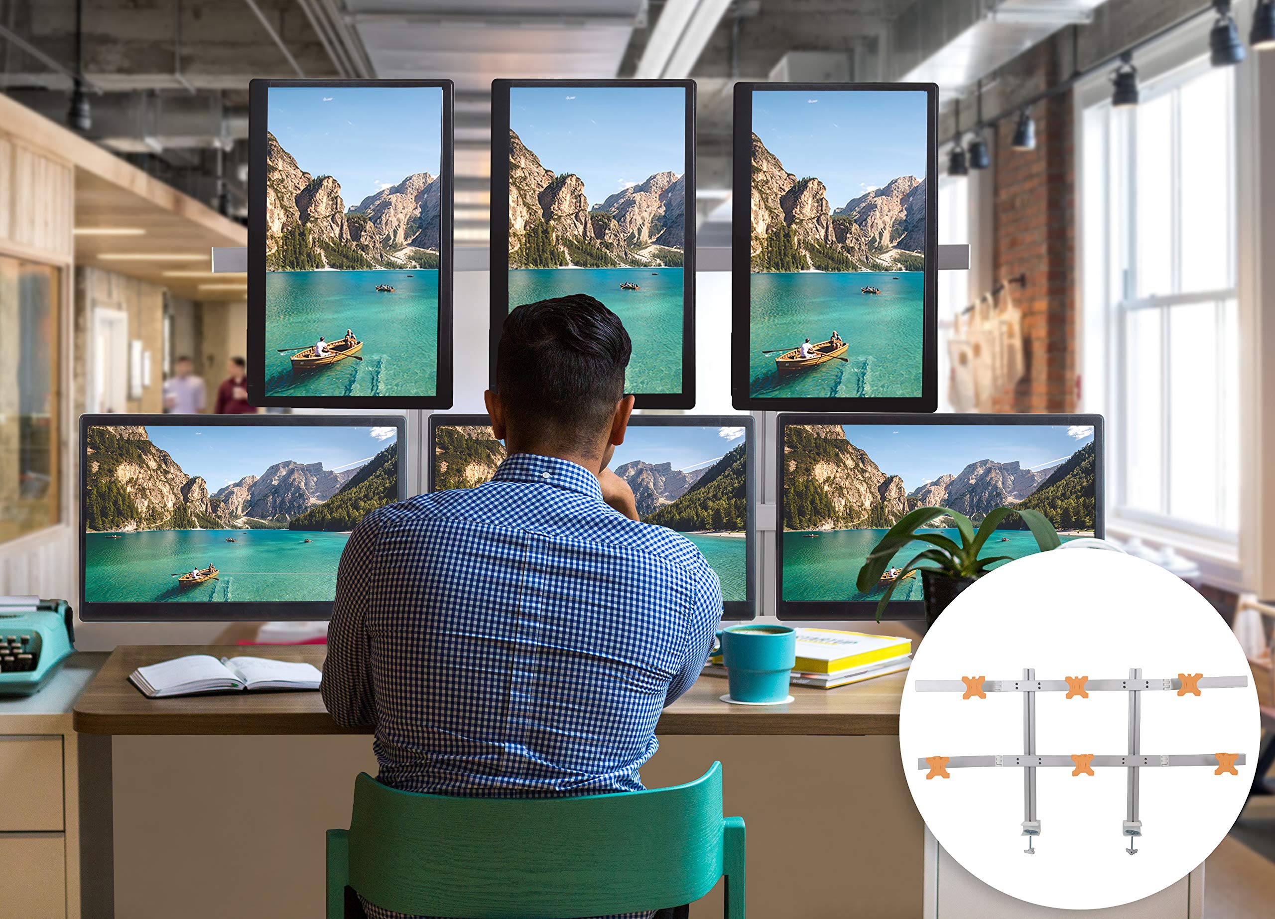 Stand Steady 6 Monitor Mount Heavy Duty Height Adjustable Monitor