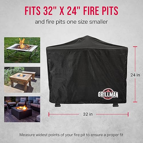 Miniatura 8 de Cubiertas resistentes para hogueras, se ajustan a hogueras redondas de gas de 22 a 36 pulgadas, cubiertas redondas de poliéster 600D, cubierta para
