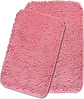 Vista 122 de Yeaban Juego de alfombras de baño verde manzana 2 piezas (20" x 32" y 17" x 24"), tapetes de baño de felpilla gruesa Alfombras de baño absorbentes