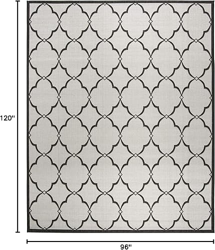Miniatura 10 de SAFAVIEH Linden Collection 6'7" Square Natural  Brown LND125B Trellis Indoor Outdoor Non-Shedding Easy-Cleaning Patio Backyard Porch Deck Mudroom