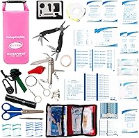 Vista 11 de Kit de primeros auxilios para lancha con herramientas de supervivencia, 123 piezas impermeables de emergencia con hebillas, accesorios compactos