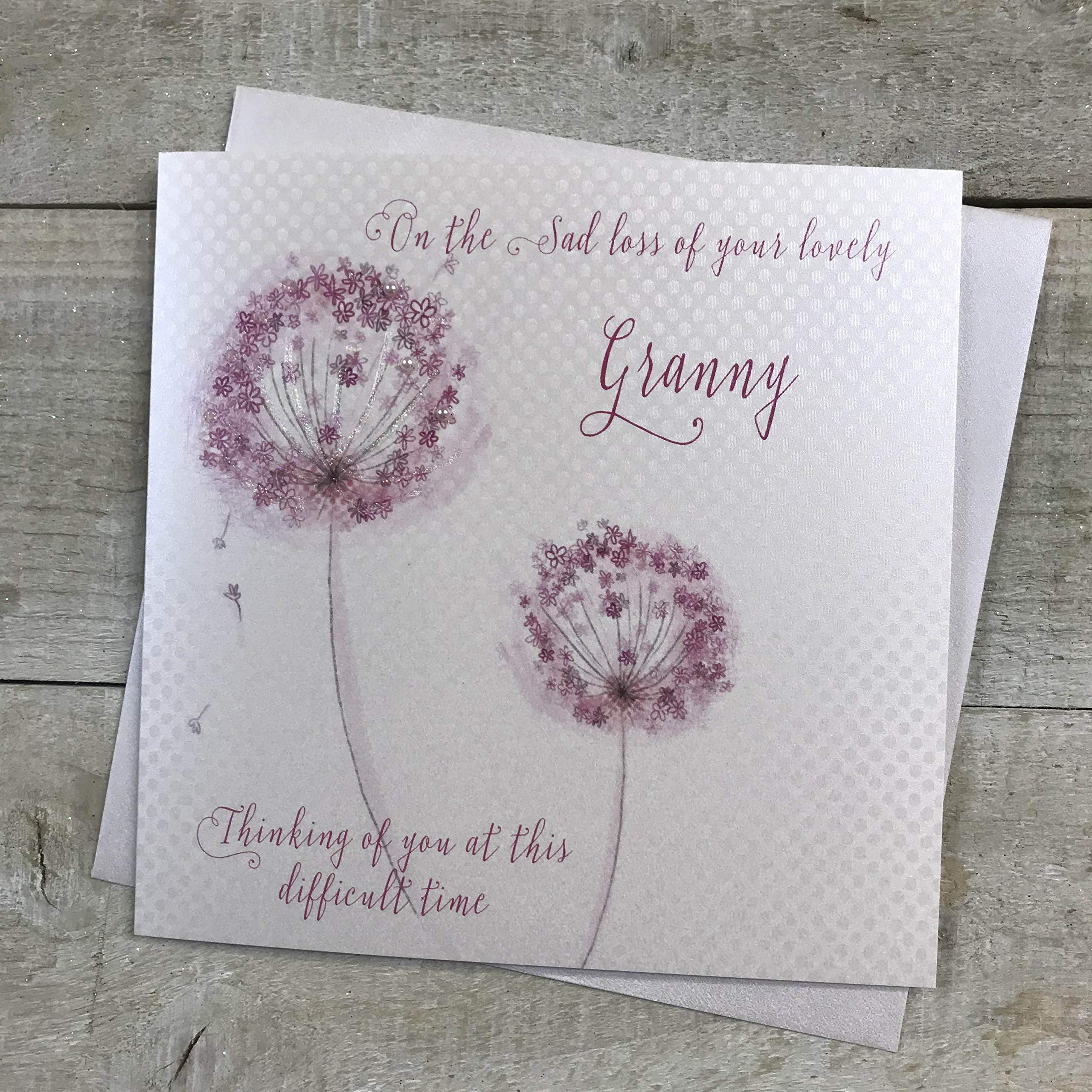 Sympathy Handmade Card - Loss of Granny - by WHITE COTTON CARDS VN97-GNY