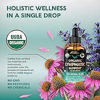 Vista 4 de USDA Suplemento de drenaje linfático orgánico - Equinácea Baya de saúco Diente de león Rosa mosqueta Cuchillas Caléndula Bardana - Hecho