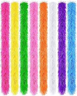 Taiyin 16 Pcs Feather Boas Artificial Fluffy Boas Bulk Decoration for Wedding Costume Halloween Birthday Xmas