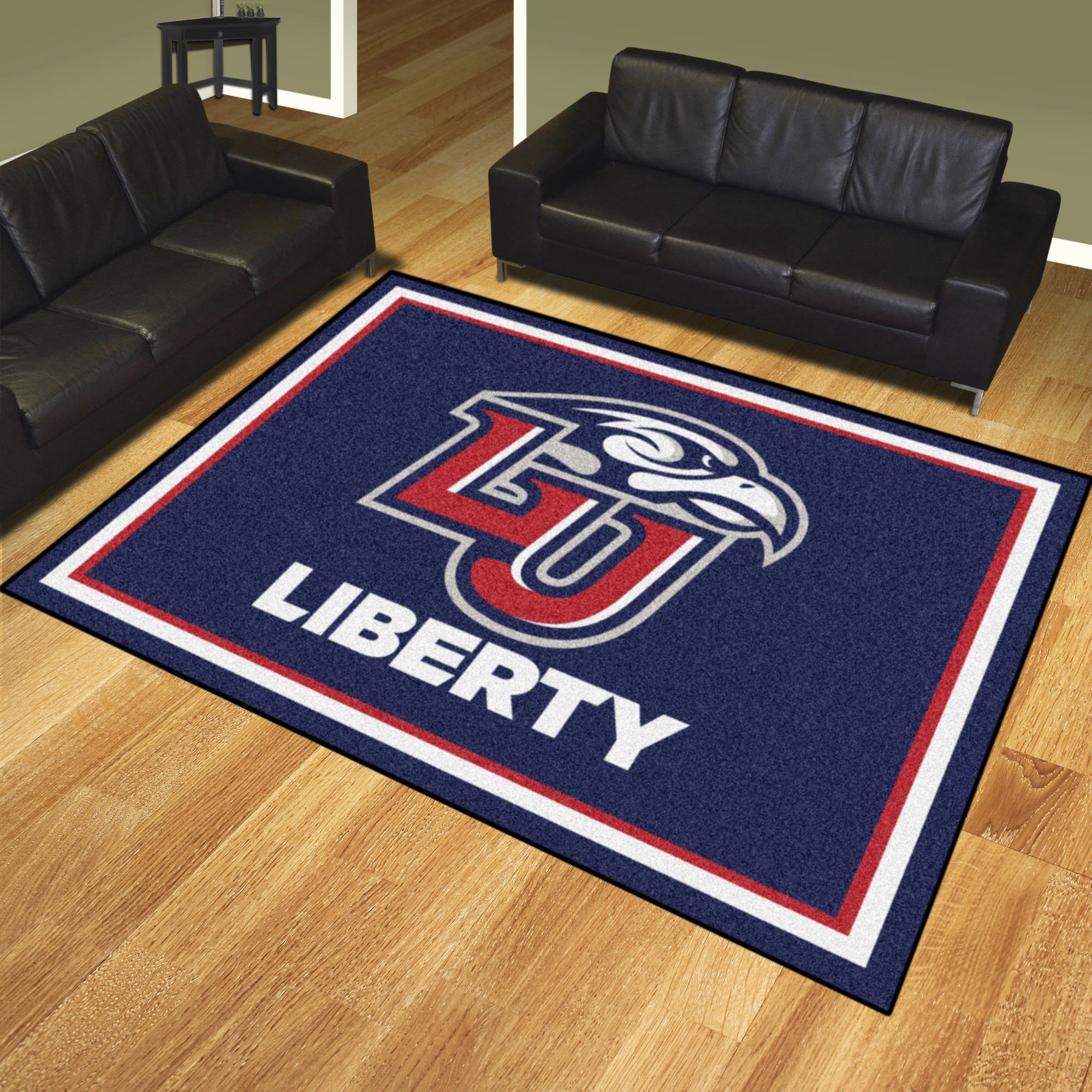 FANMATS 20198 Liberty University 8ft. x 10 ft. Plush Area Rug