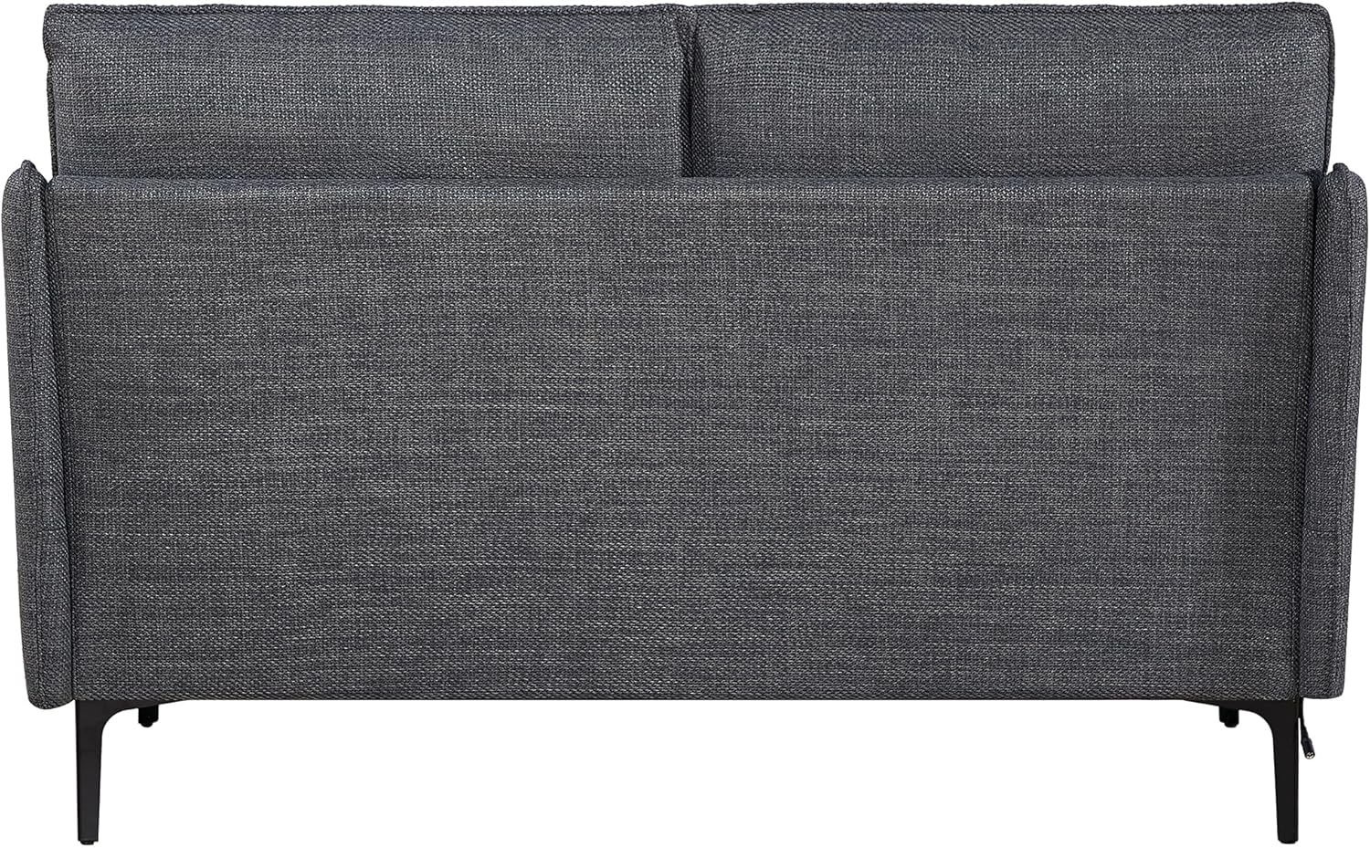 Loveseat Sofa, Simple Style Mid Century Modern Loveseat Couch with USB Charge Port, 2 Seat Small Couch with 2 Pillows, Metel Legs for Primary Living Space, Bed Room, Office (Grey)