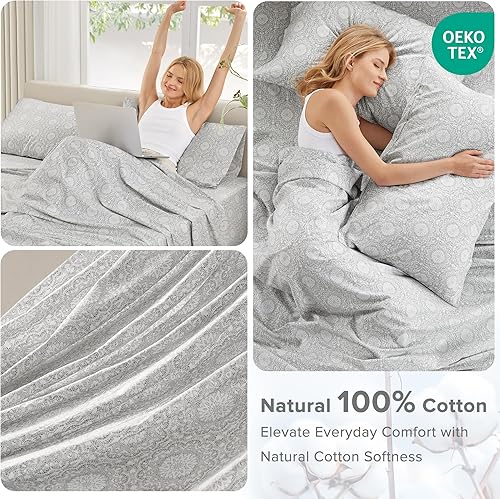 Vista 150 de Comfort Spaces - Sábanas con fundas de almohada Gris diamante