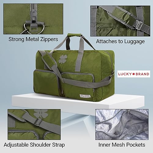 Miniatura 4 de Lucky - Bolsas de lona de viaje, bolsa de gimnasio, bolsa de viaje y bolsa de lona grande para hombres, bolsas plegables de fin de semana para