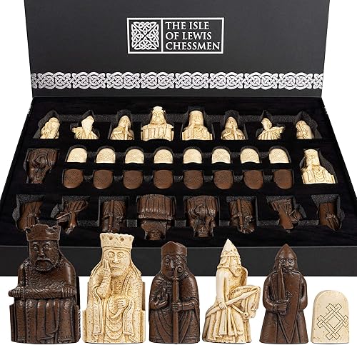 The Isle of Lewis Chessmen - Juego de ajedrez oficial de Lewis Regency - 4 edición Queen