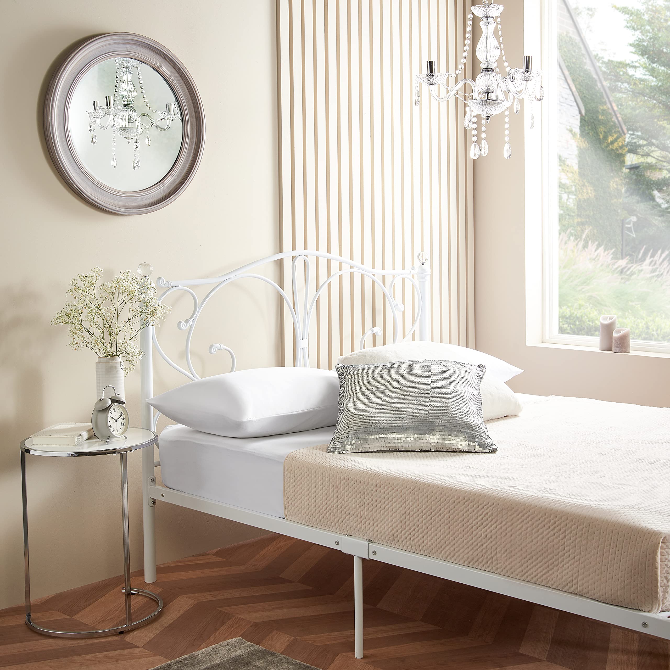 Buy Home Treats 5ft King Size White Metal Bed Frame King Size Bed